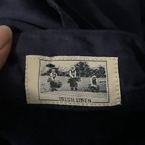 Dressage by Paul Costelloe Dress‎ Women 8 Blue Irish Linen Pockets Timeless VTG - Picture 4 of 14